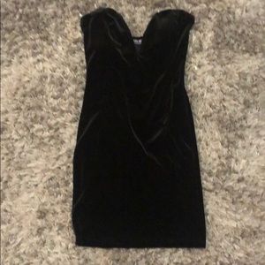 Black velvet dress